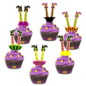 魔女カップケーキトッパー 48 個セット ハロウィン 魔女のブーツレッグ 紙カップケーキトッパー 秋の休日、ハロウィン誕生日パーティーデコレーション (8スタイル) MOAXMOA Set of 48 Witch Cupcake Toppers Halloween Witch's Boot Leg Paper Cupcak 魔女カップケーキトッパー 48 個セット ハロウィン 魔女のブーツレッグ 紙カップケーキトッパー 秋の休日、ハロウィン誕生日パーティーデコレーション (8スタイル) MOAXMOA Set of 48 Witch Cupcake Toppers Halloween Witch's Boot Leg Paper Cupcak