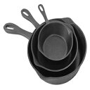 Bayou Classic 7403、鋳鉄フライパン3点セット、6インチ、8インチ、10インチ Bayou Classic 7403, 3-Piece Cast Iron Skillet Set, 6", 8", 10"
