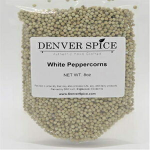 ホワイトペッパーコーン、ホール - 8オンス - デンバースパイスのバルクホワイトペッパーコーン White Peppercorn, Whole - 8 Ounces - Bulk White Peppercorns by Denver Spice