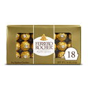 Ferrero Rocher, プレミアムグルメミルクチョコレートヘーゼルナッツ、ギフト用個別包装キャンディー、7.9オンス、18個 Ferrero Roche...