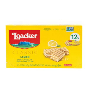 Loacker Classic Lemon Wafers - Premium Crispy Wafer Cookies with Lemon...