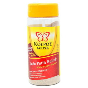 Koepoe-koepoe Lada Putih Bubuk、85 グラム Koepoe Koepoe Koepoe-koepoe Lada Putih Bubuk, 85 Gram