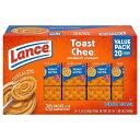 ランス トースト チー リアル ピーナッツ バター サンドイッチ クラッカー、20 枚、30.3 オンス Lance Toast Chee Real Peanut Butter Sandwich Crackers, 20 count, 30.3 oz