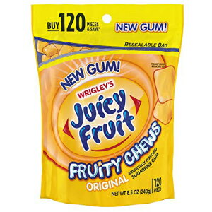 ジューシーフルーツ、フルーティーシュガーフリーチューインガム、120カラット Juicy Fruit Gum Juicy Fruit, Fruity Sugarfree Chewing Gum, 120 ct