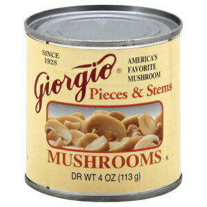 4 オンス (12 個パック)、ジョルジオ マッシュルーム、ピース N ステム、4 オンス (12 個パック) Giorgio Foods, Inc. 4 Ounce (Pack of 12), Giorgio Mushrooms, Pieces N Stems, 4-ounce (Pack of 12)
