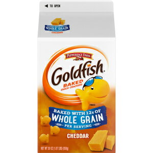 Pepperidge Farm Goldfish Cheddar Crackers, Baked with Whole Grain, 30 ...