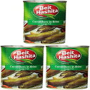 ベイトハシタキュウリの塩漬け大、7~9本、19オンス(3個パック、合計57オンス) Beit Hashita Cucumbers in Brine Large, 7-9 Count, 19oz (Pack of 3, Total of 57 Oz)