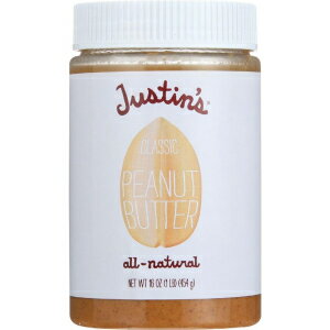 Justin's Justins Classic Peanut Butter, 16 Ounce -- 12 per case. Justin's Justins Classic Peanut Butter, 16 Ounce -- 12 per case.
