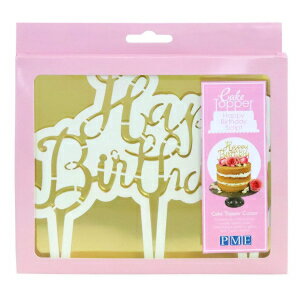 PME Cake Topper Happy Birthday, Script, 7.3 x 6 inches PME Cake Topper Happy Birthday, Script, 7.3 x 6 inches