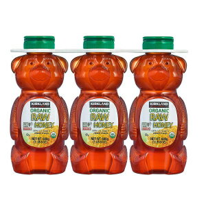カークランド シグネチャー ロー オーガニック ハニー ベア 24 オンス、3 個 Kirkland Signature Raw Organic Honey Bear 24 oz, 3 count