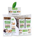 Tosi Organic SuperBites ビーガンスナック、ピーナッツダークチョコレートとシーソルト、2.4オンス(12個パック)、グルテンフリー、オメガ3、植物性タンパク質、亜麻とチアシードからの繊維 Tosi Organic SuperBites Vegan Snacks, Peanut Dark Chocolate and