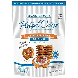 スナックファクトリー プレッツェル クリスプ グルテンフリー、オリジナルフレーバー、5オンス (8個パック) Snack Factory Pretzel Crisps Gluten Free, Original Flavor, 5 Ounce (Pack of 8)