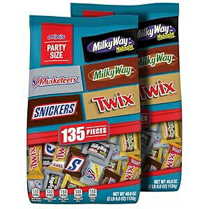 M&M's SNICKERS, TWIX, MILKY WAY & 3 MUSKETEERS Variety Pack Fun Size Variety Pack Milk Chocolate..