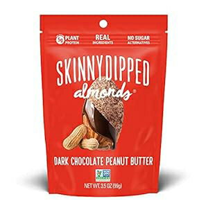 楽天GlomarketSKINNYDIPPED ダークチョコレートで覆われたアーモンド、再密封可能な袋、1 個、ピーナッツバター、3.5 オンス （1 パック） SKINNYDIPPED Dark Chocolate Covered Almonds, Resealable Bag, 1 Count, Peanut Butter, 3.5 oz （Pack of 1）
