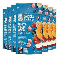 Gerber Snacks for Baby Fruit & Veggie Melts, Very Berry Blend, 1 Ounce (Pack of 7) Gerber Snacks for Baby Fruit & Veggie Melts, Very Berry Blend, 1 Ounce (Pack of 7)