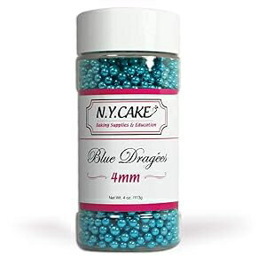 ブルードラジェ 4mm By NY Cake 4オンス Blue Dragees 4mm By NY Cake 4oz