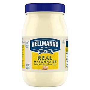 Hellmann's Real Mayonnaise For a Creamy Condiment for Sandwiches and Simple Meals Real Mayo Gluten Free, Made With 100 percent Cage-Free Eggs 8 oz