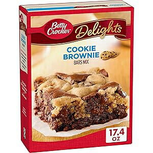 Betty Crocker Delights クッキーブラウニーバーミックス、17.4オンス Betty Crocker Delights Cookie Brownie Bar Mix, 17.4 oz.