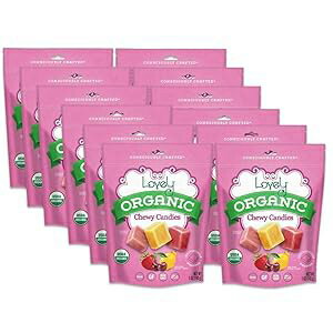 Lovely Candy Co. Organic Chewy Candies 5oz Bag (12-pack) Natural Straw...
