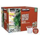 カークランド シグネチャー オーガニック ハウス デカフェ コーヒー K カップ、120 個 Kirkland Signature Organic House Decaf Coffee K-Cups, 120 Count