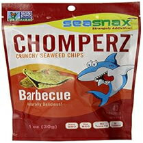 SeaSnax Chomperz カリカリ海藻チップス、バーベキュー、1オンス SeaSnax Chomperz Crunchy Seaweed Chips, Barbecue, 1 Ounce