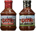 Gates オリジナル クラシック バー BQ ソース & エクストラ ホット - バラエティ 2 パック Gates BBQ Gates Original Classic Bar-B-Q Sauce & Extra Hot - Variety 2 Pack