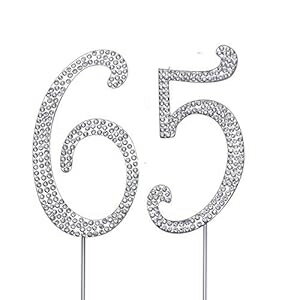 MAGJUCHE シルバー 65 インチ クリスタルケーキトッパー、数字 65 ラインストーン 65 歳の誕生日ケーキトッパー、男性または女性の誕生日または 65 周年記念パーティーデコレーションサプライ MAGJUCHE Silver 65" Crystal Cake Topper, Number 65 Rhin MAGJUCHE シルバー 65 インチ クリスタルケーキトッパー、数字 65 ラインストーン 65 歳の誕生日ケーキトッパー、男性または女性の誕生日または 65 周年記念パーティーデコレーションサプライ MAGJUCHE Silver 65" Crystal Cake Topper, Number 65 Rhin