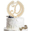 LINGTEER パーソナライズされたイニシャル D 木製ケーキトッパー 誕生日 素朴な結婚記念日 ギフト 記念品 パーティーデコレーションに最適 LINGTEER Personalized Inital Letter D Wooden Cake Topper Perfect for Birthday Rustic Wedding Anniversar|詳細画像