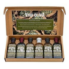 Viva Oliva Six 60ml (2オンス) バラエティギフトセット - プレミアムフレーバーエキストラバージンオリーブオイル (トスカーナハーブ、バジル、マッシュルーム、セージ) と天然バルサミコ酢 (18 年の伝統的な、グレープフルーツ、ブラックミッションイチジ