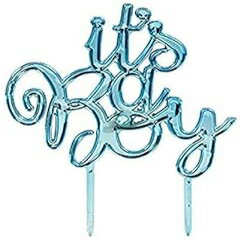 Amscan ベビーシャワーケーキトッパー、5 1/4 x 4インチ、ブルー Amscan Baby Shower Cake Topper, 5 1/4 x 4 Inches, Blue