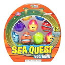 Sea Quest 魚の形のキャンディー入りイースターエッグ、スマーティーとダブルバブルガム付きイースターバスケットの詰め物、12個、2.1オンス Bee In...