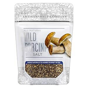 Artisan Salt Company Fusion 天然風味のワイルドポルチーニ海塩、ジップトップポーチ、4オンス SaltWorks Artisan Salt Company Fusion Naturally Flavored Wild Porcini Sea Salt, Zip-Top Pouch, 4 Ounce
