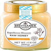 Breitsamer, クリーミー ラプスフラワー ブロッサム ハニー ジャー、17.6 オンス Breitsamer, Creamy Rapsflower Blossom Honey Jar, 17.6 oz