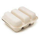 World Centric - TO-SC-T3 100% Compostable Takeout Containers by , Made from Unbleached Plant Fiber, 3 Compartment Taco Take Out Containers, 8" x 7" x 3" (Pack of 300)