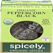 スパイシーなオーガニックペッパーコーン、ブラック - コンパクト Spicely Organics Spicely Organic Peppercorn, Black - Compact