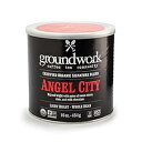 Groundwork オーガニック全豆ライトローストコーヒー、エンジェルシティ、16オンス缶 Groundwork Organic Whole Bean Light Roast Coffee, Angel City, 16 Ounce Can