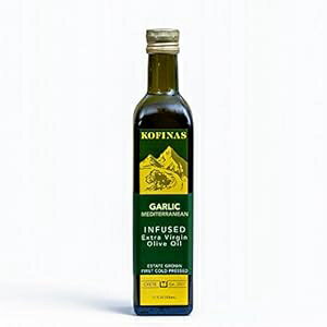 ガーリック地中海フレーバー エクストラバージン ファースト コールドプレス オリーブオイル 500 ml (17 オンス) (ローズマリー、タイム、バジル、ガーリック) Mt. Kofinas Olive Oil Garlic Mediterranean Flavor Extra Virgin First Cold Pressed