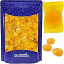 バタースコッチ ボタン ラウンド ハード キャンディ、個別包装 40 個 (1/2 ポンド) The Dreidel Company Butterscotch ...