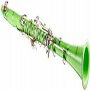 Merano WD401GR B Flat Green/Silver Clarinet with Carrying Case, Mouth Piece, Scr...