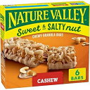 Nature Valley Granola Bars, Sweet and Salty Nut, Cashew, 6 Bars, 7.2 OZ