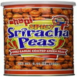 Hapi Snacks - Spicy Sriracha Peas - Chili Garlic Coated Green Peas (Ne...