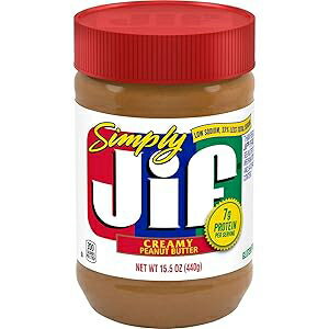 Smucker's Jif Simply Creamy Peanut Butter, 15.5 oz, 3 Pack