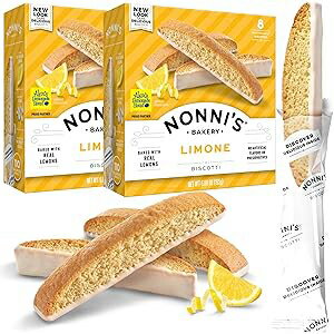 Nonni's Limone Biscotti Italian Cookies - 2 Boxes Lemon Cookies - Bisc...