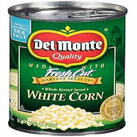 デルモンテ フレッシュカット ホワイト コーン - 海塩入り 15.25 オンス (3個入り) Del Monte Fresh Cut White Corn - with Sea Salt 15.25 oz. (Pack of 3)