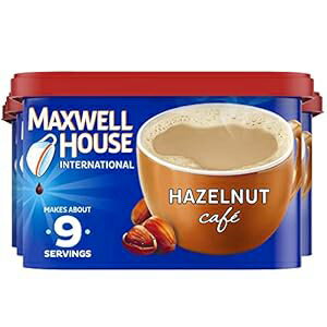 Maxwell House International Hazelnut Caf -Style Instant Coffee Beverage Mix (4 ct Pack, 9 oz Canisters)