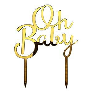 ベビーシャワーケーキトッパー 4.5 x 6インチ OH BABY ケーキデコレーション 女の子または男の子用 性別お披露目パーティー用品 (ゴールド) iBIGXI Baby Shower Cake Topper 4.5 x 6 INCH OH BABY Cake Decoration for Girl or Boy Gender Rev ベビーシャワーケーキトッパー 4.5 x 6インチ OH BABY ケーキデコレーション 女の子または男の子用 性別お披露目パーティー用品 (ゴールド) iBIGXI Baby Shower Cake Topper 4.5 x 6 INCH OH BABY Cake Decoration for Girl or Boy Gender Rev