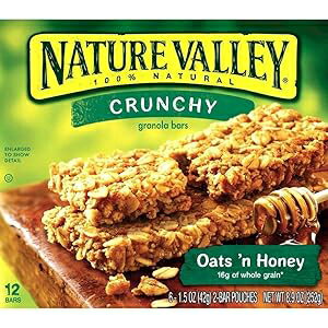 Nature Valley、カリカリグラノーラバー、オーツアンドハニー、8.90オンスの箱(4個パック) Nature Valley, Crunchy Granola Bars, Oats N Honey, 8.90oz Box (Pack of 4)
