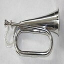 OSWAL Brand New Tuneable Army,Military Bugle Nickel Plated With Free Hard Case+M...