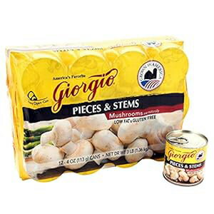 ジョルジオ マッシュルームの部分と茎 (24 個のケース) Giorgio Mushroom Pieces & Stems (Case of 24)