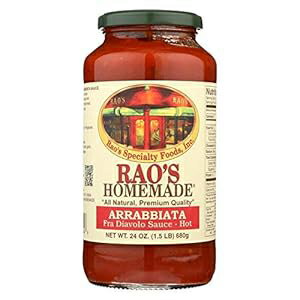Raos Specialty Food Homemade Arrabbiata Premium Pasta Sauce, 24 Ounce -- 12 per case.